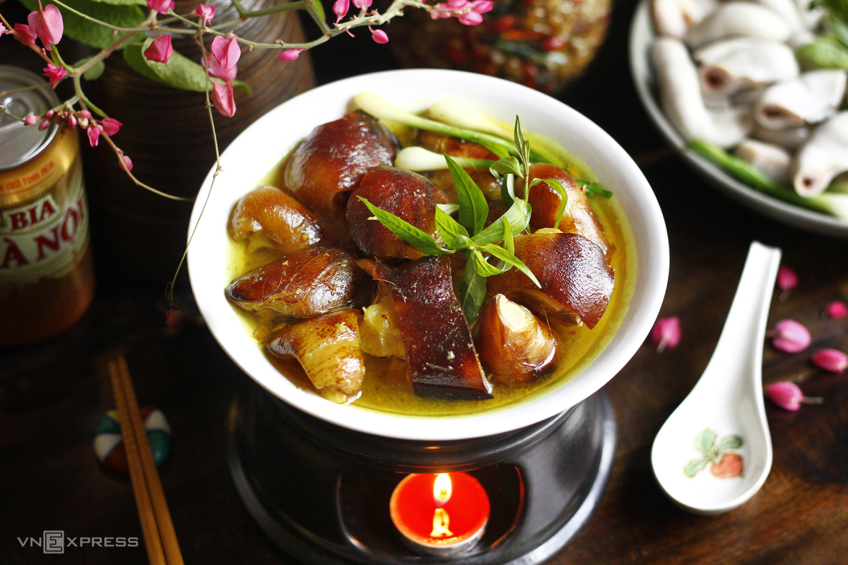 cách nấu giả cầy chân giò